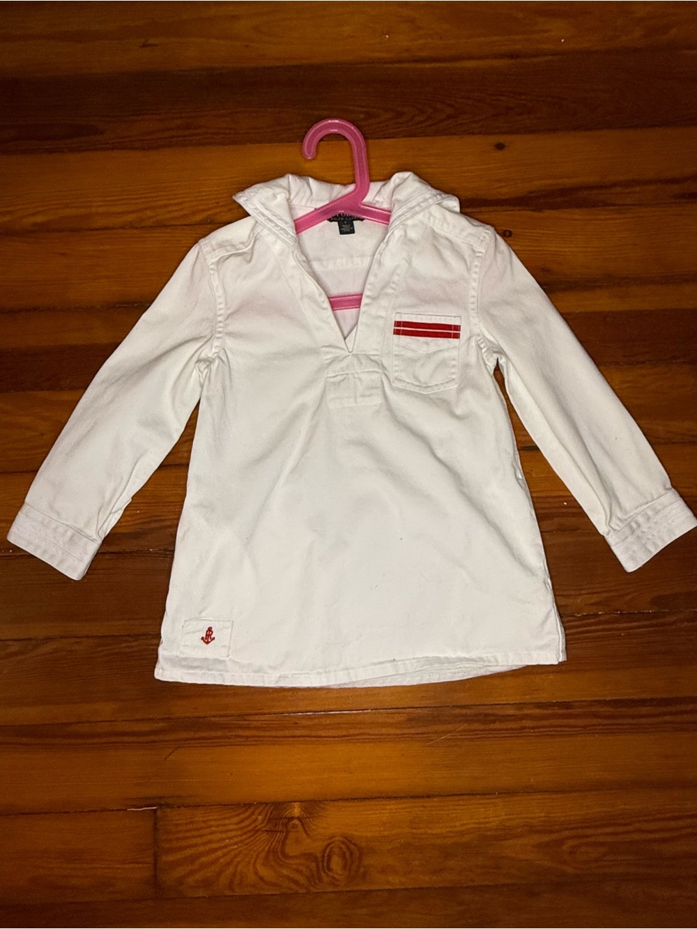 Polo Ralph Lauren Girls White Sailor Dress Sz 5